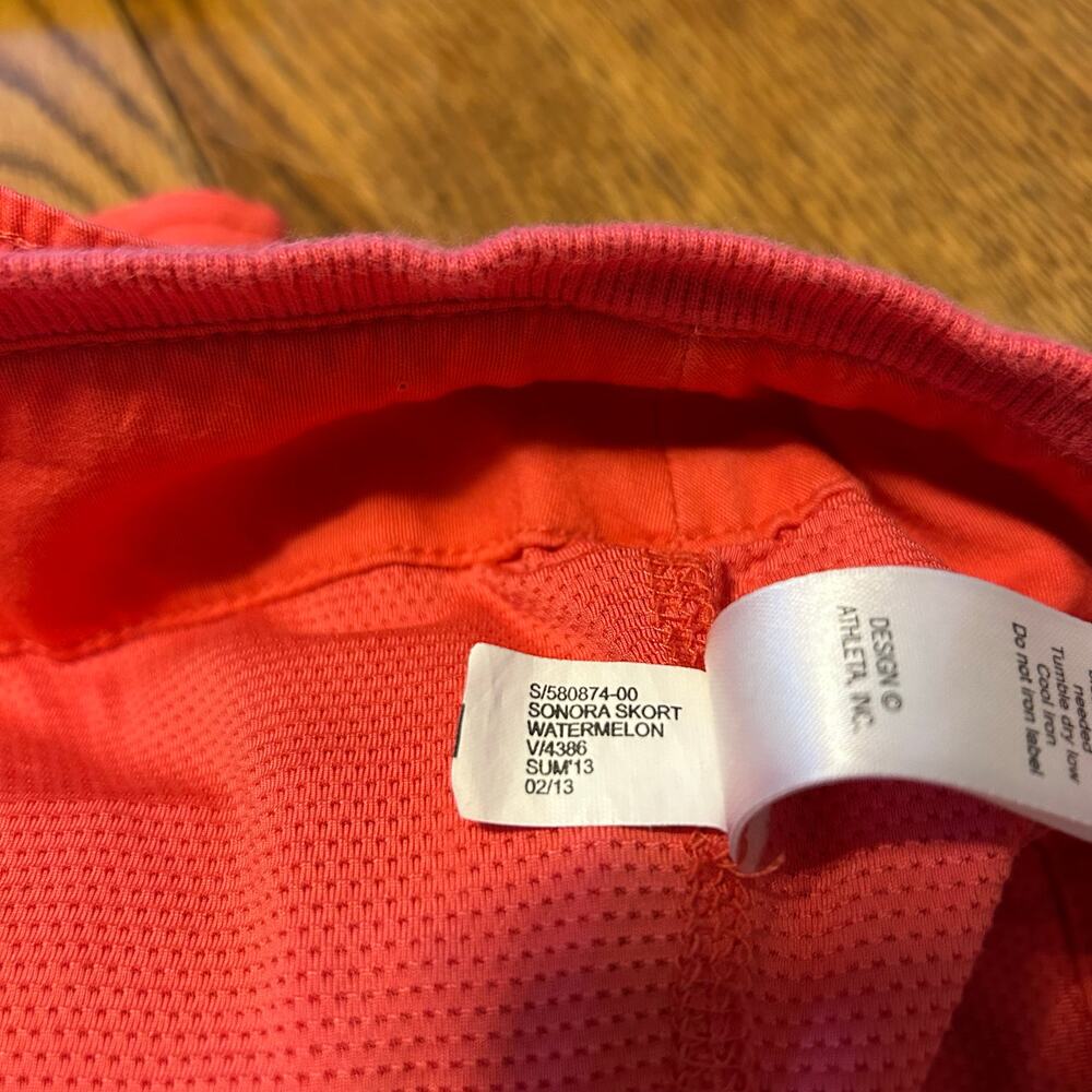 Athleta Sonora Skort Womens 6P Watermelon Red Sporty Pockets Athleisure - Picture 4 of 6